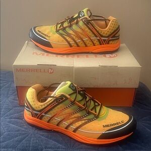 Merrell Vibrant Orange and Black Sneakers NWT